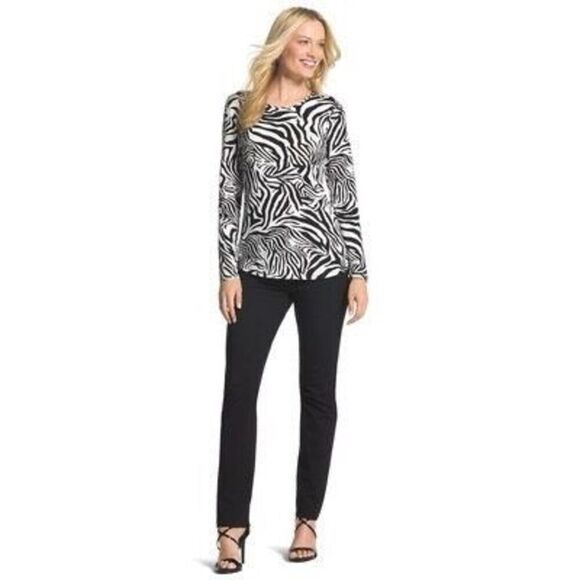 ✨Chico’s SO SLIMMING Peyton Sz 1 Green Pants✨ - Picture 2 of 8